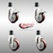 Service Caster 4 Inch 316SS Maroon Poly Swivel 1-3/4 Inch Stem Caster Lock Brake SCC, 2PK SS316TTLEX20S414-PPUB-MRN-2-S-2-134 - alternate 2